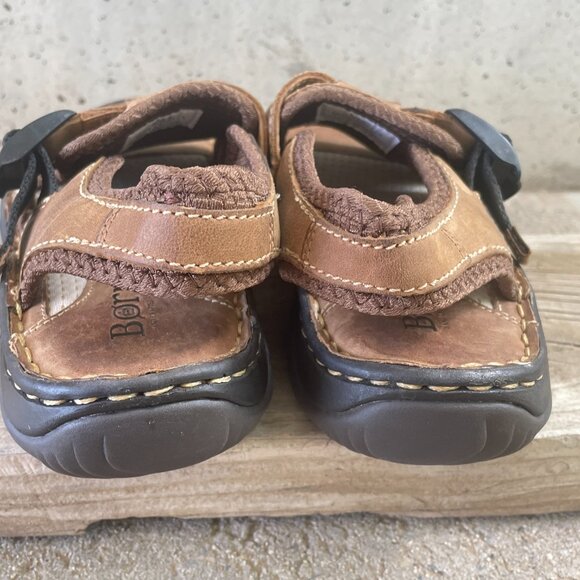 VINTAGE BORN GILA STYLE WOMEN'S SIZE 6 BROWN LEATHER STRAP COMFORT SANDALS - Picture 7 of 15